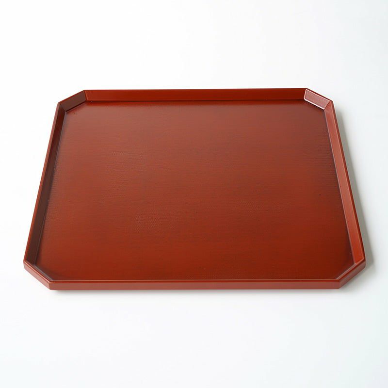 越前塗（福井県） 【越前塗】根来 布張り隅切膳〈1枚〉 |皿や鉢など和