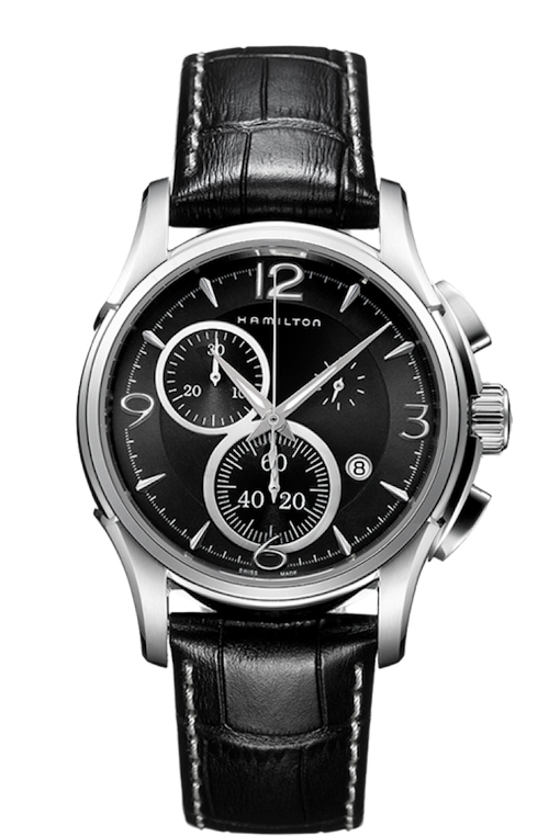 安心なハミルトン ジャズマスタークオーツクロノ H32612735 黒文字盤