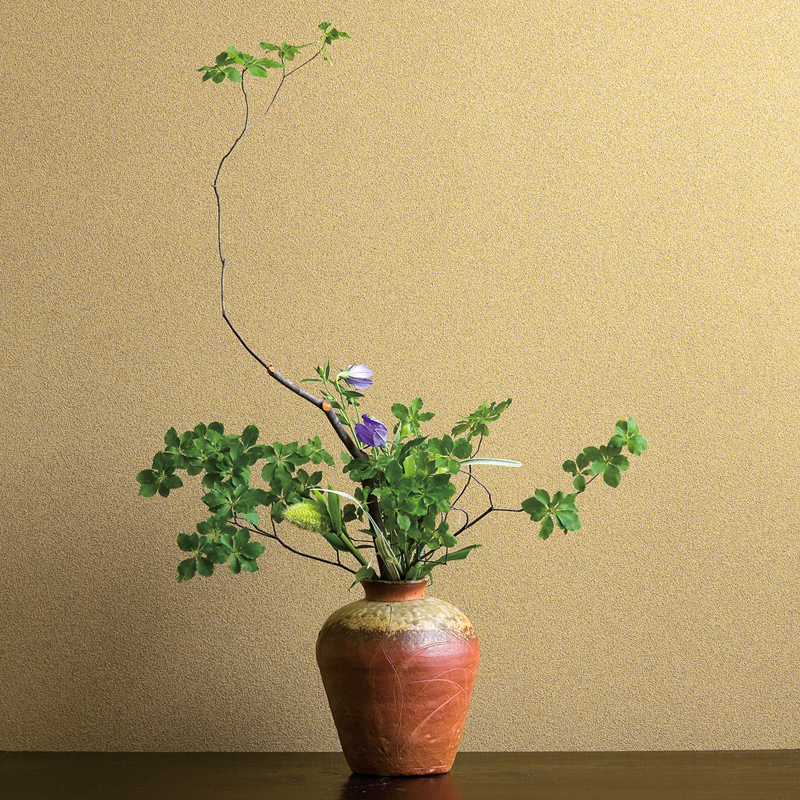 北大路魯山人 信楽灰被アシ絵花入 - 瀧屋美術 -鎌倉の美術品専門店