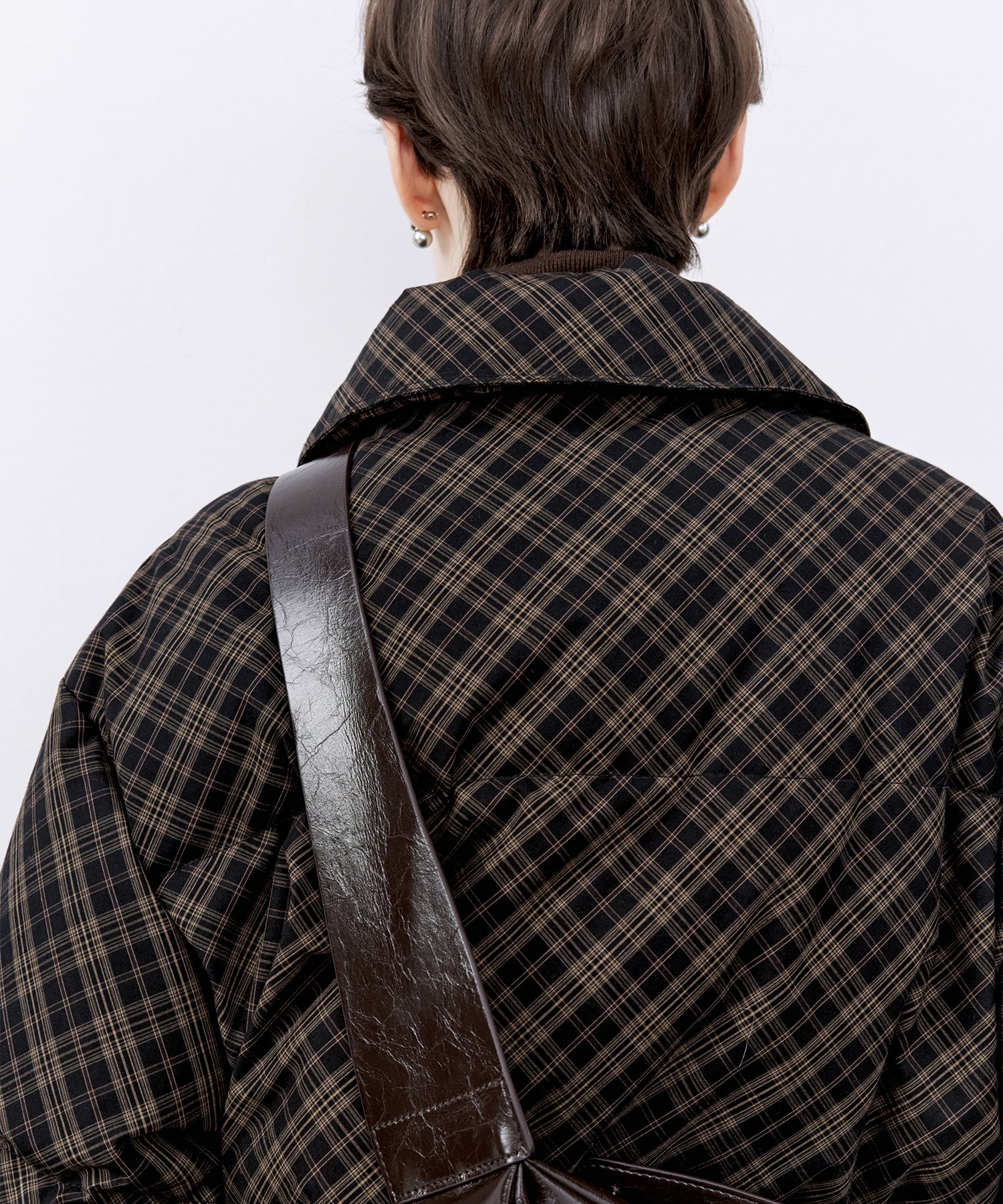 Check Short Down Jacket(チェック柄 ショートダウンジャケット)