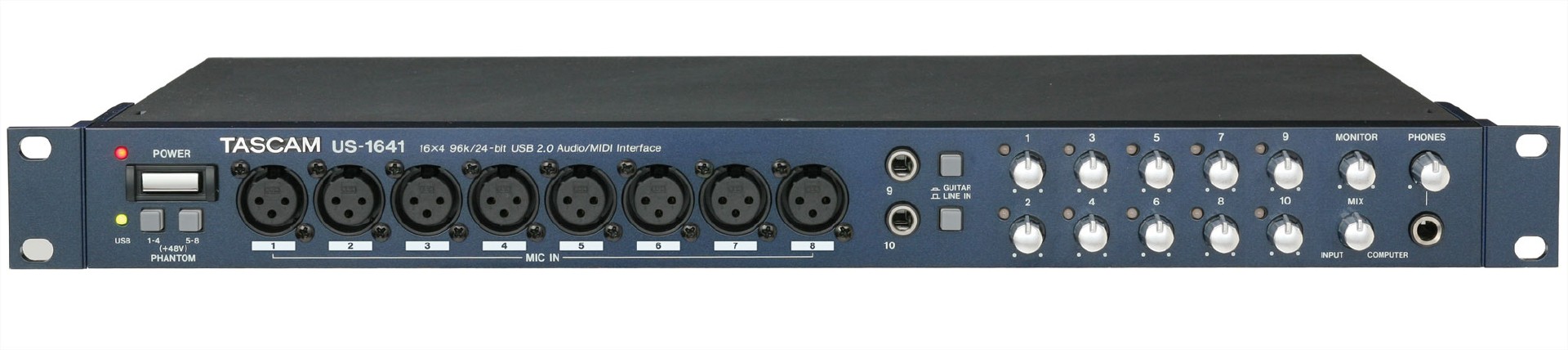 US-1641 | 16x4 Audio/MIDI Interface with USB 2.0 Technology