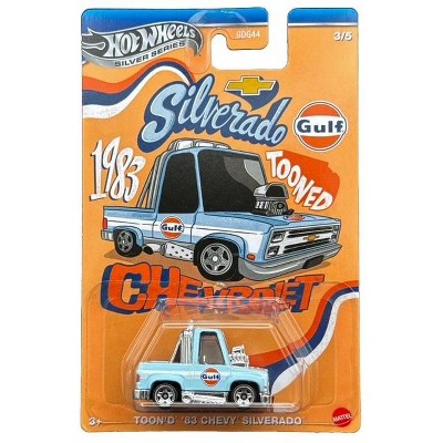 Hot Wheels Tooned '83 Chevy Silverado Silver Gulf Series : Target
