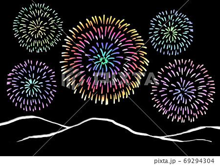 花火の切り絵のイラスト素材 [69294304] - PIXTA