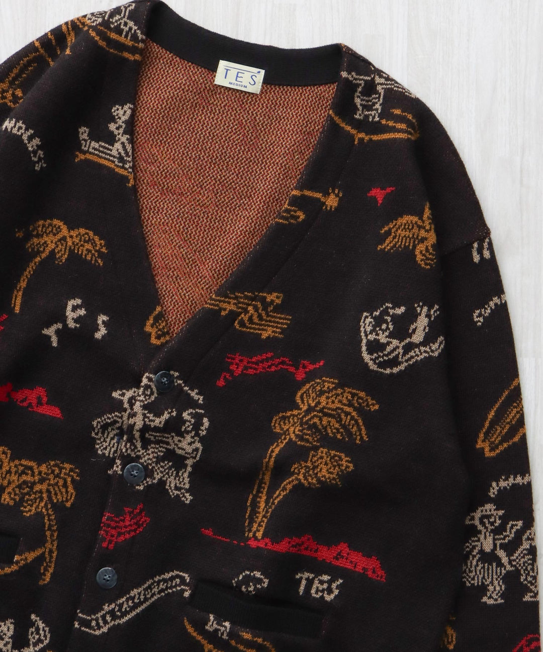 WEB / FLAG SHOP限定】ALOHA JQ KNIT CARDIGAN / ニットカーディガン