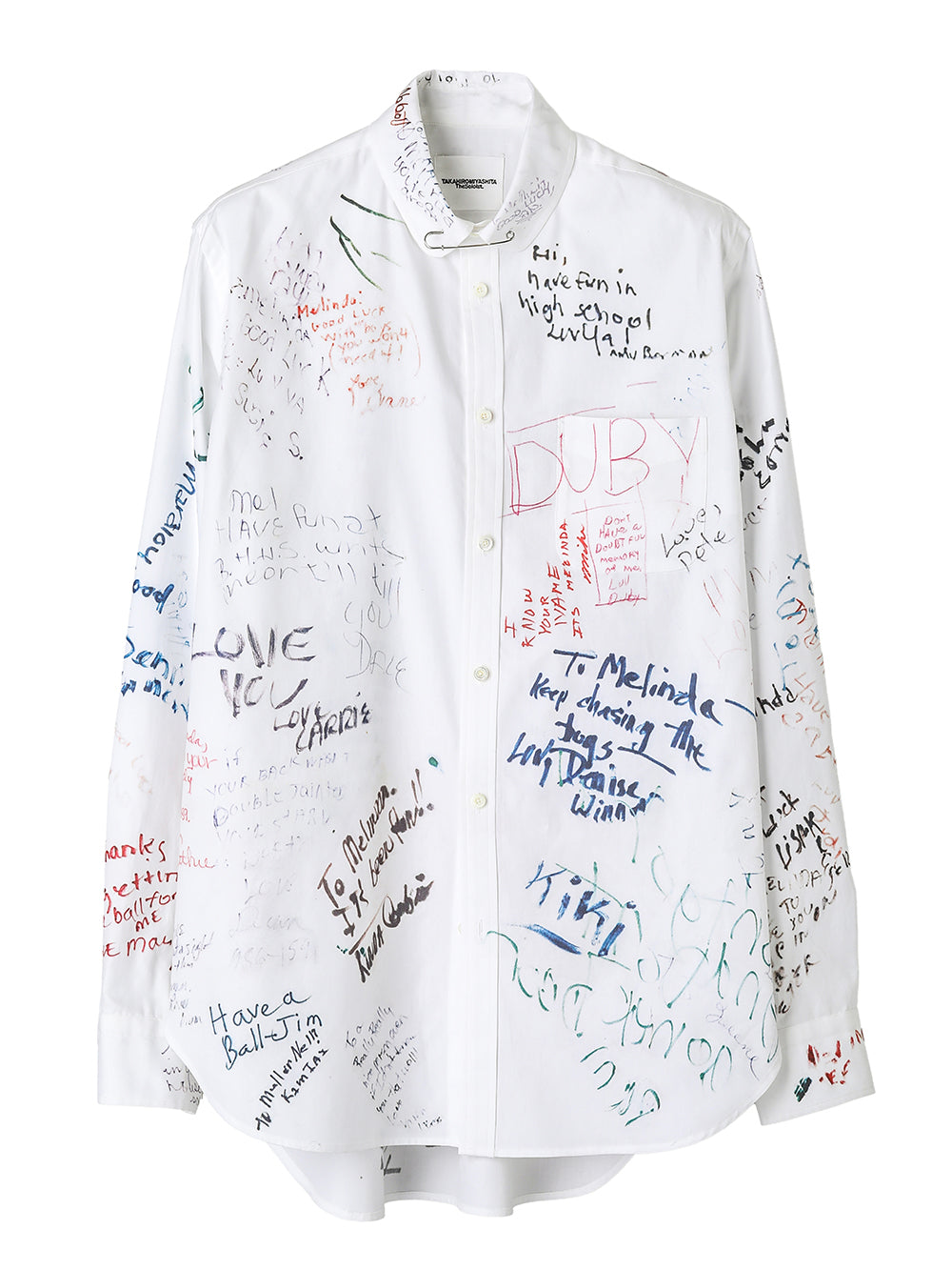 ss.0009AW25-white ピンホールラウンドカラーシャツ The Black-and