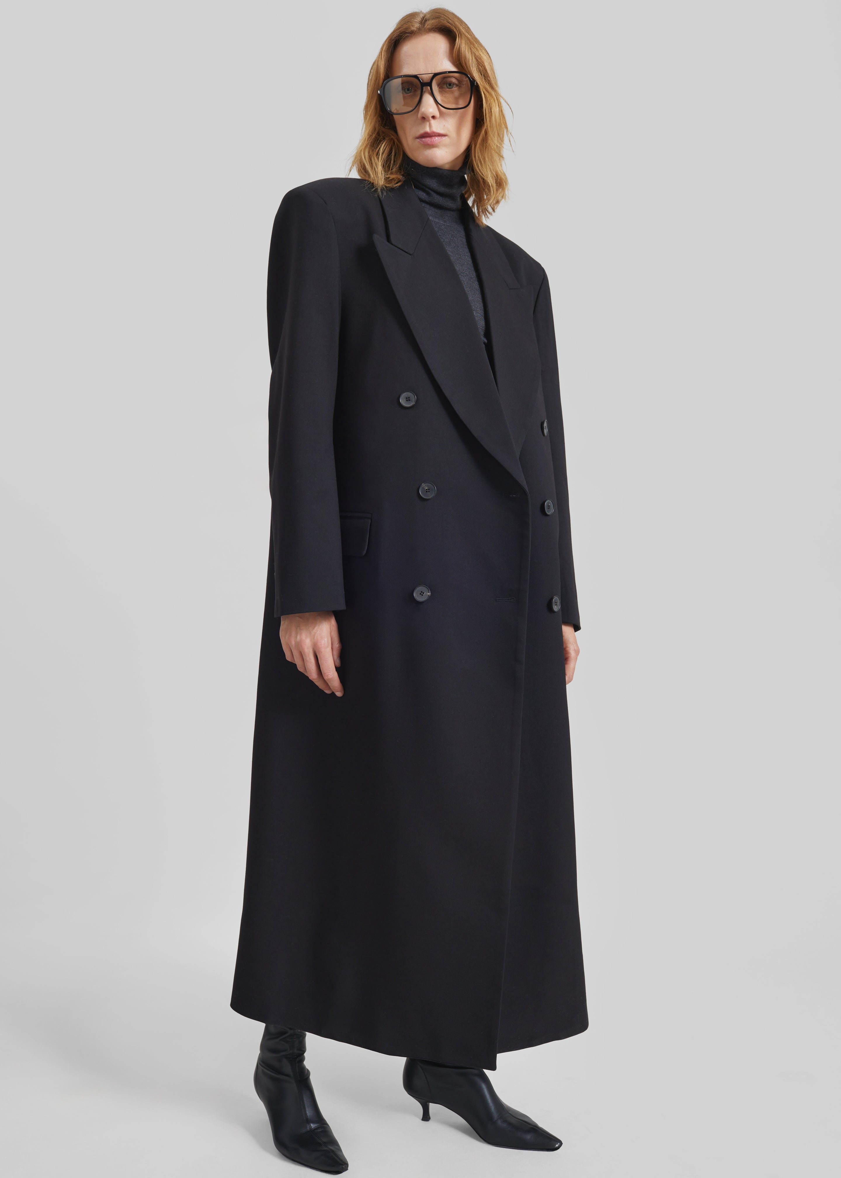 Delphina Long Coat - Black – The Frankie Shop