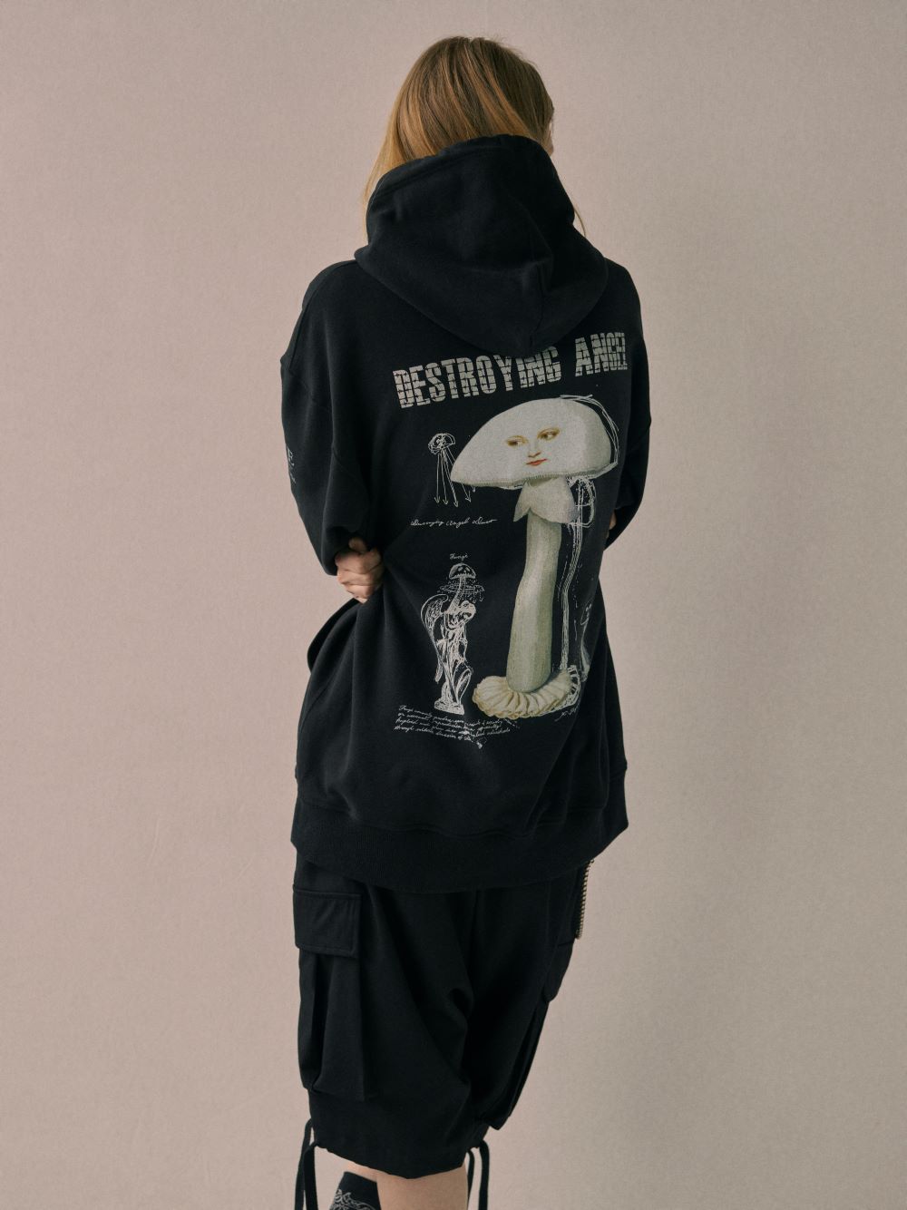 S'YTE x KOICHI IYODA ARTWORK PRINTED HOODIE -Destroying Angel-(S