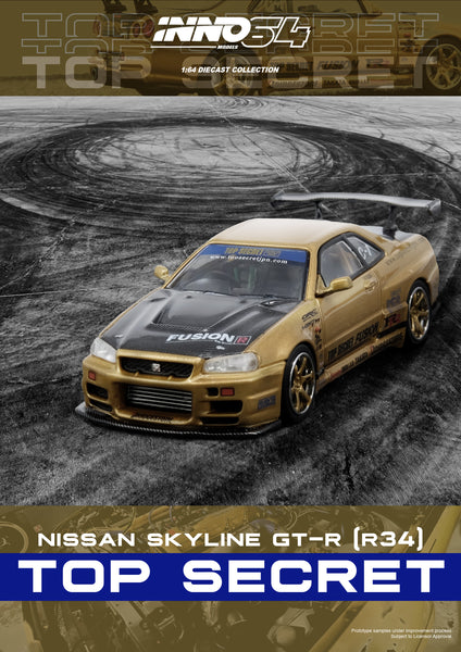 INNO64 1/64 TOP SECRET R34 GT-R Gold IN64-R34TS-GOLD – Tokyo Station