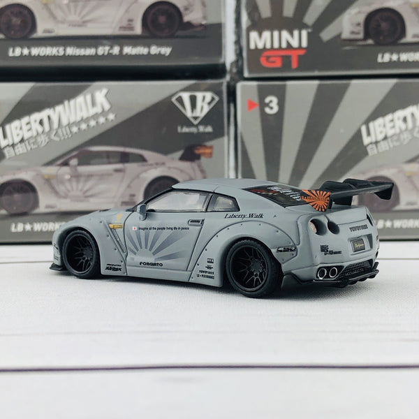 MINI GT 1/64 LIBERTYWALK LB☆WORKS Nissan GTR (R35) Matte Grey