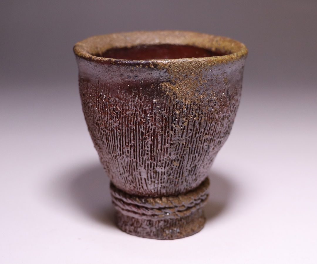 原田拾六 作 「備前火襷ぐい呑」 ～備前焼専門卸小売店 川口陶楽苑～
