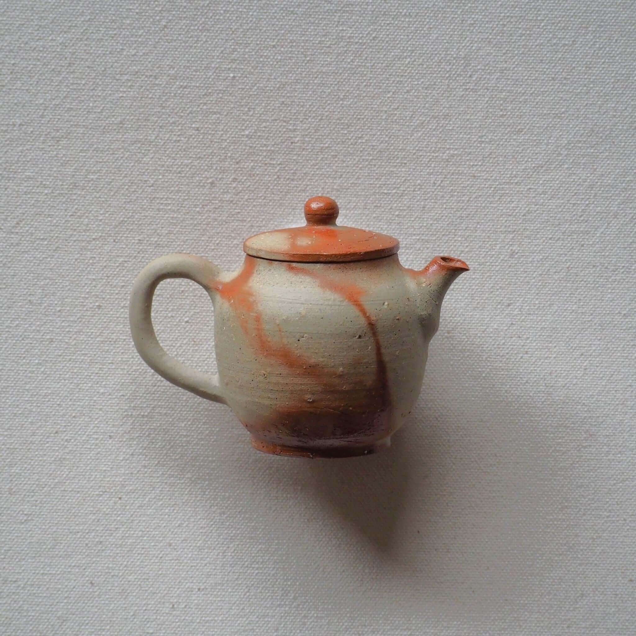 備前焼 細川敬弘作 火襷急須 [東山堂煎茶器店 オンラインショップ