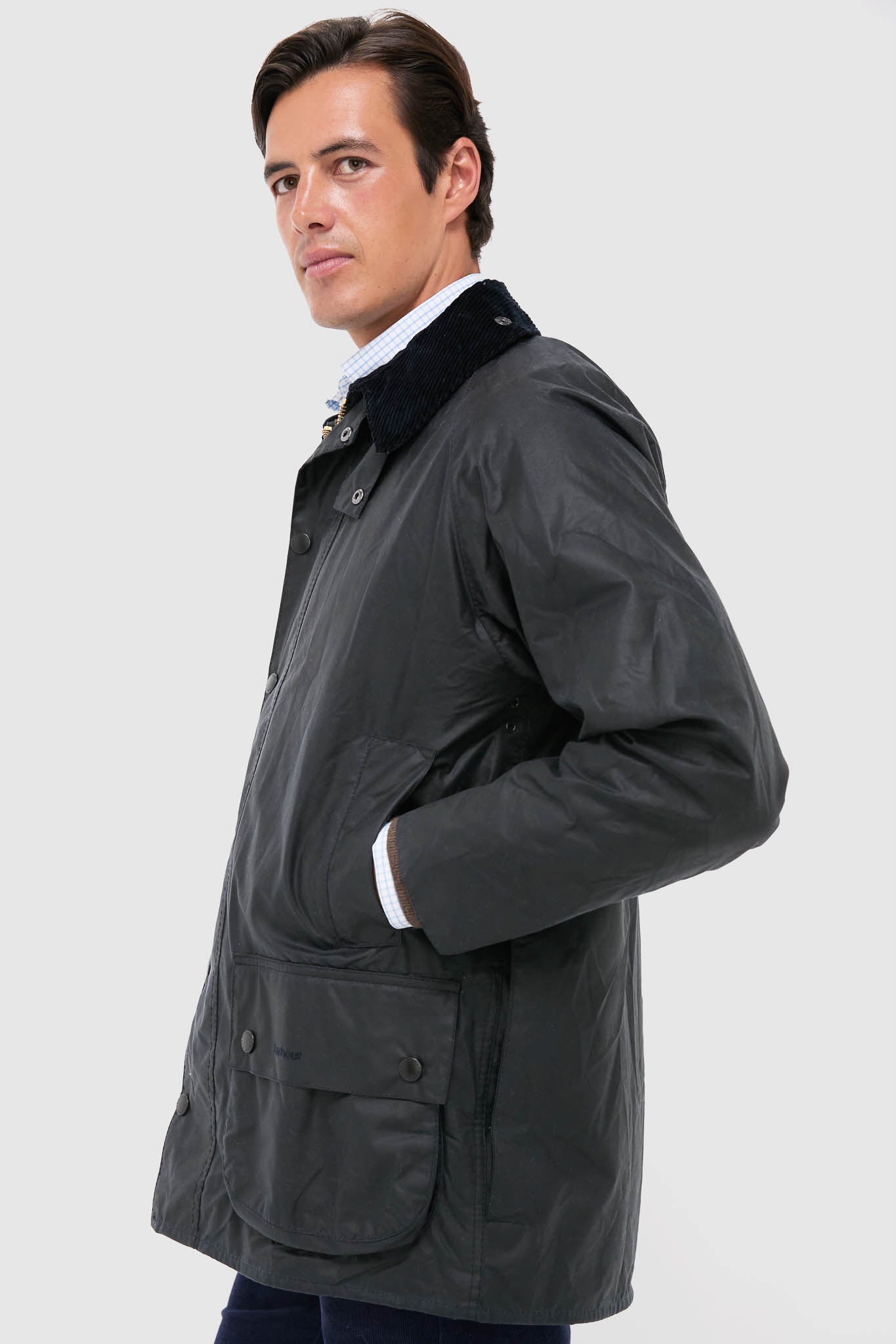 Men's Navy Beaufort Wax Jacket | Barbour