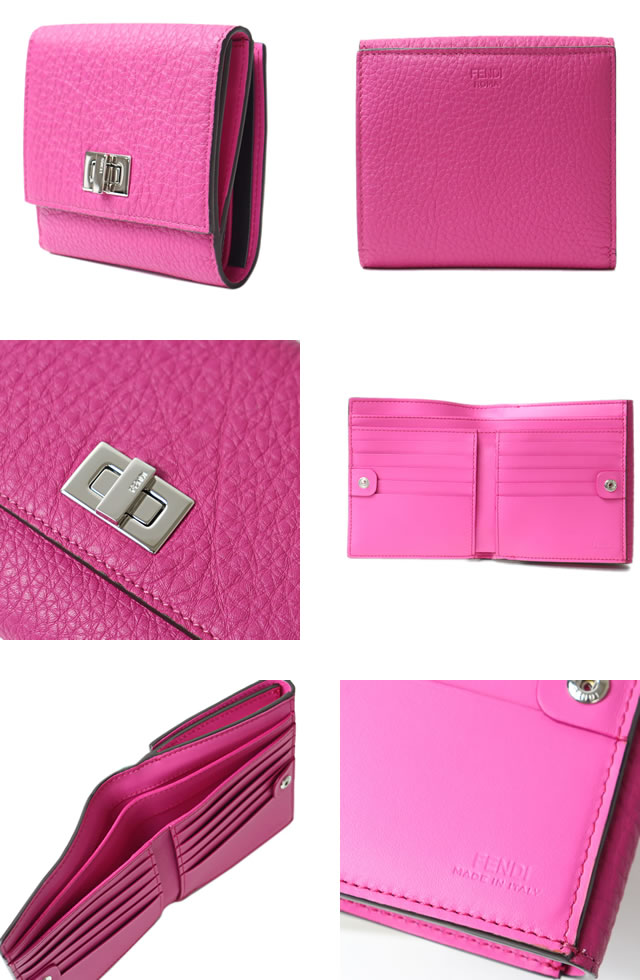 楽天市場】フェンディ FENDI 財布 二つ折り財布 ピーカブー セレリア