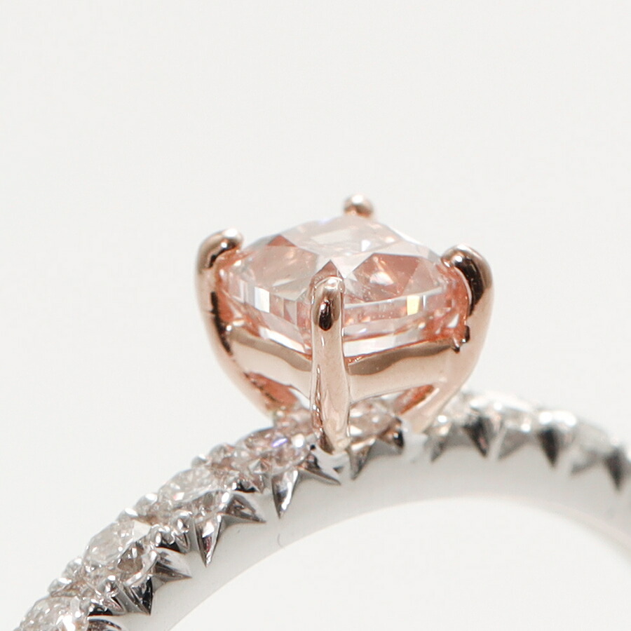 楽天市場】天然 ピンクダイヤモンド リング 0.3カラット Fancy Orangy