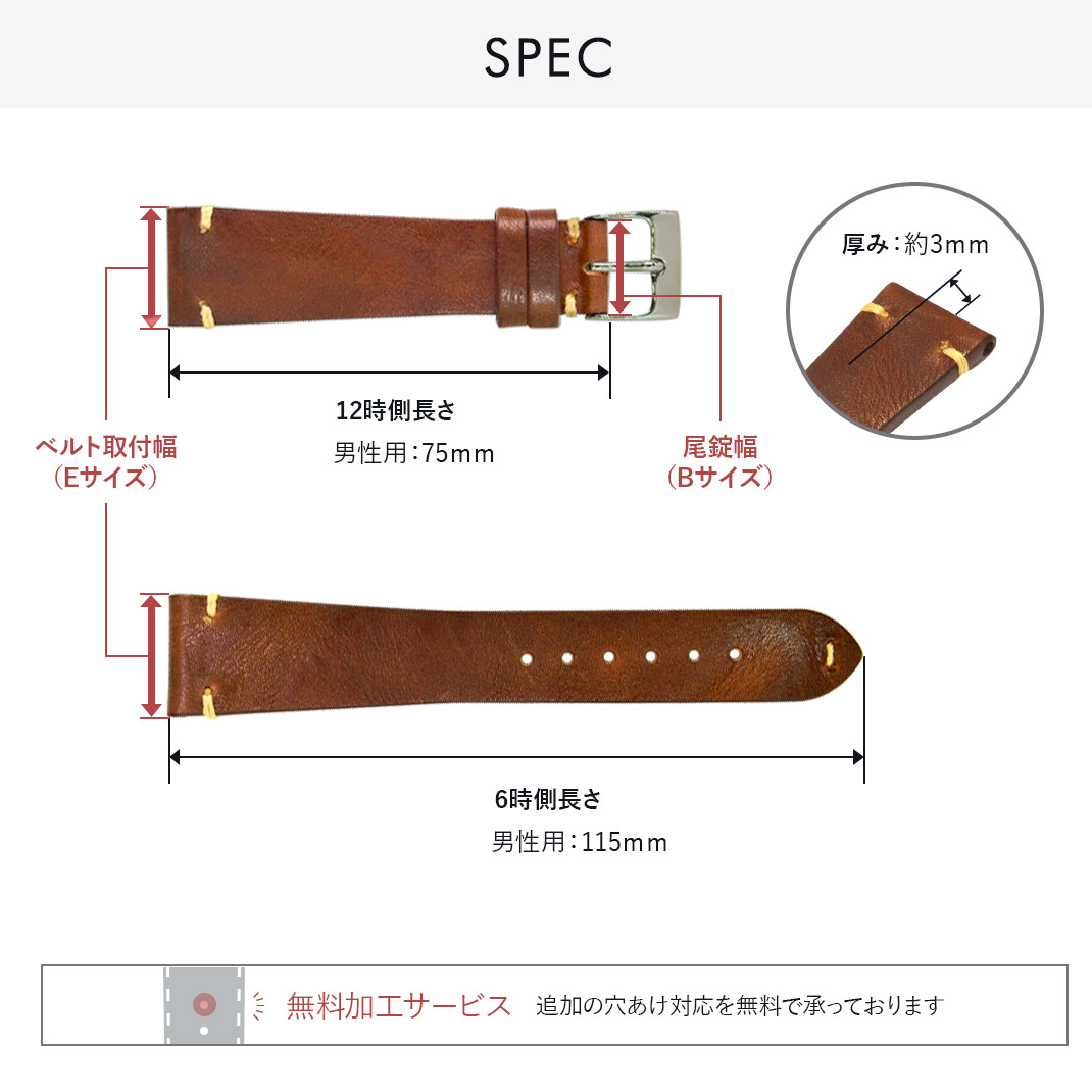 楽天市場】腕時計ベルト 20mm 時計バンド 19mm レザー 本革