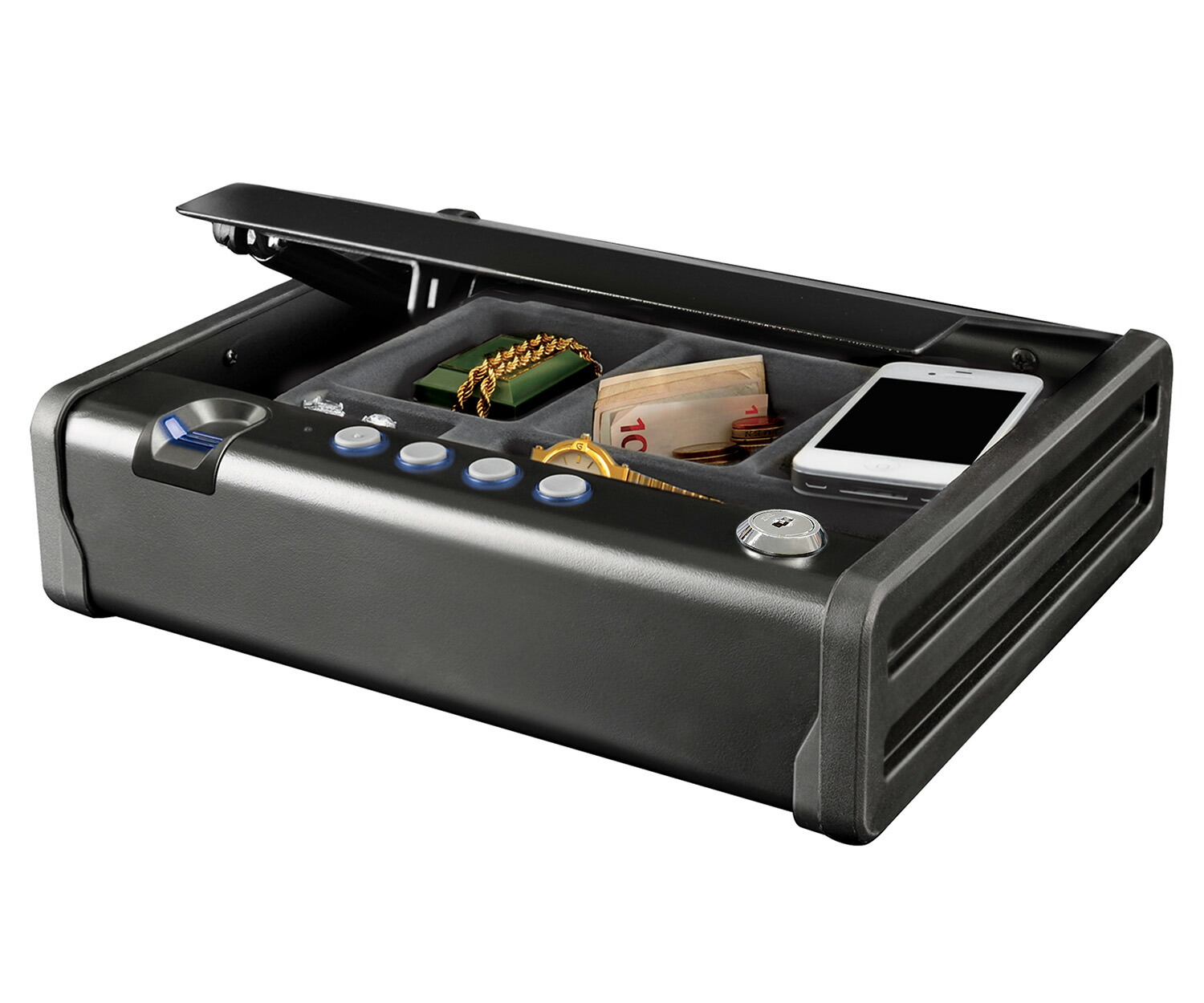 楽天市場】〈 指紋認証 ＋ 暗証番号 ＋ 鍵〉Master Lock (マスター