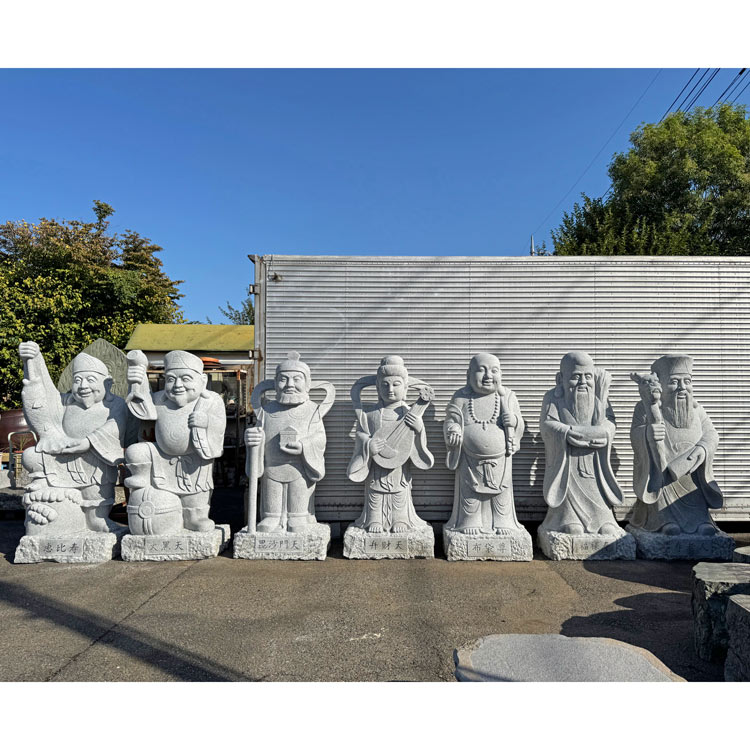 楽天市場】御影石彫刻 七福神 石像 高さ約1m70cm～約1m80cm 石仏 仏像