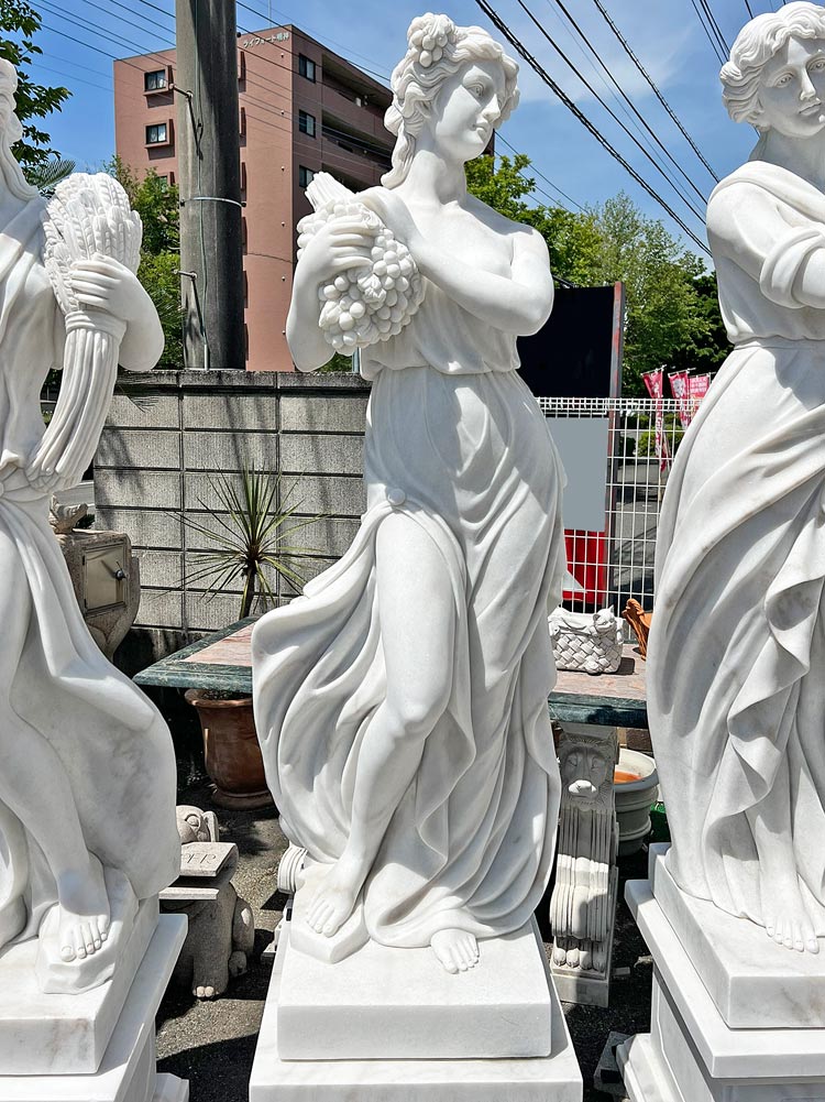 楽天市場】天然大理石彫刻 葡萄を抱えるヴィーナス (夏) H200cm 四季