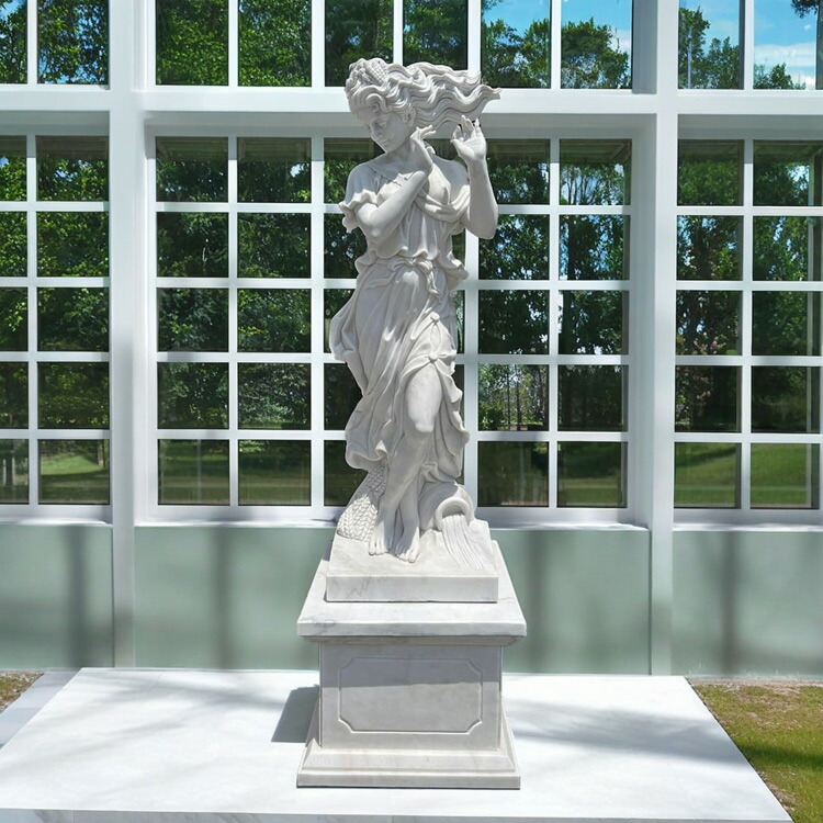 楽天市場】天然大理石彫刻 音楽隊 フルートを吹くヴィーナス H210cm