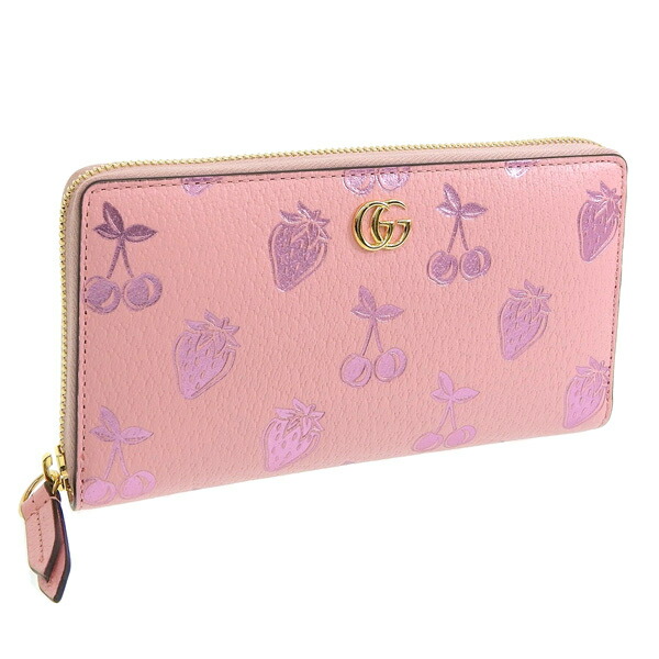 楽天市場】グッチ ラウンドファスナー 長財布 レディース ピンクマルチ