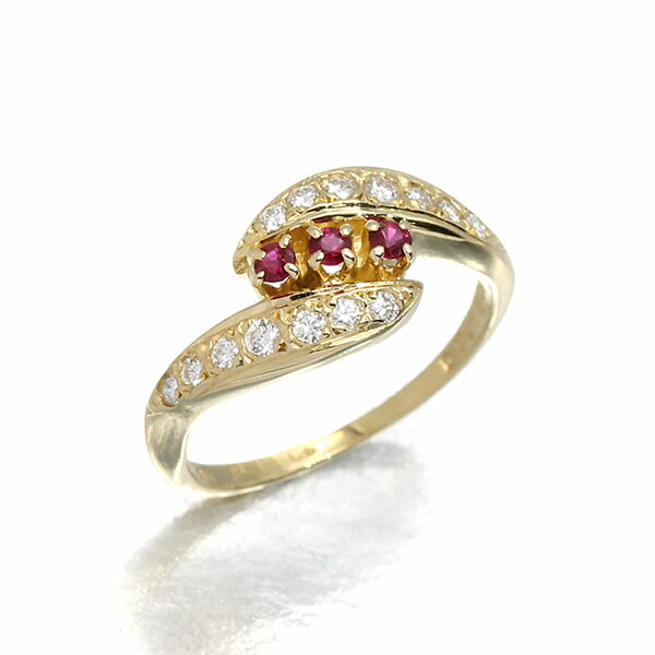 楽天市場】ミキモト MIKIMOTO K18YG ルビー ダイヤモンド リング 7.5号