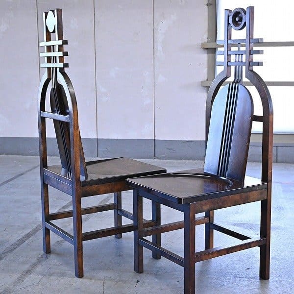 楽天市場】星野民藝 アームレスチェア 2脚セット 樺材 ダイニング