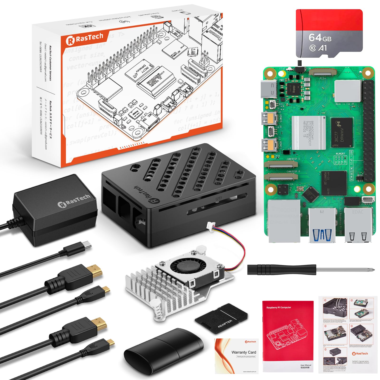 楽天市場】RasTech Raspberry Pi 5 8GB セット Raspberry Pi 5 8gb