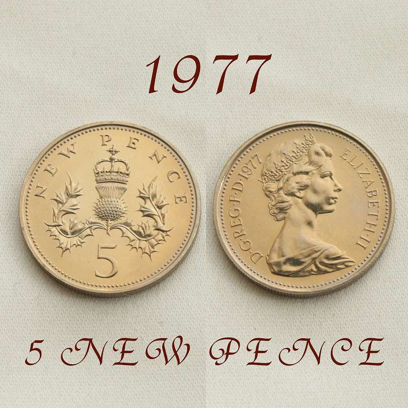 楽天市場】エリザベス2世女王 5ニューペンス アザミ 白銅貨 イギリス