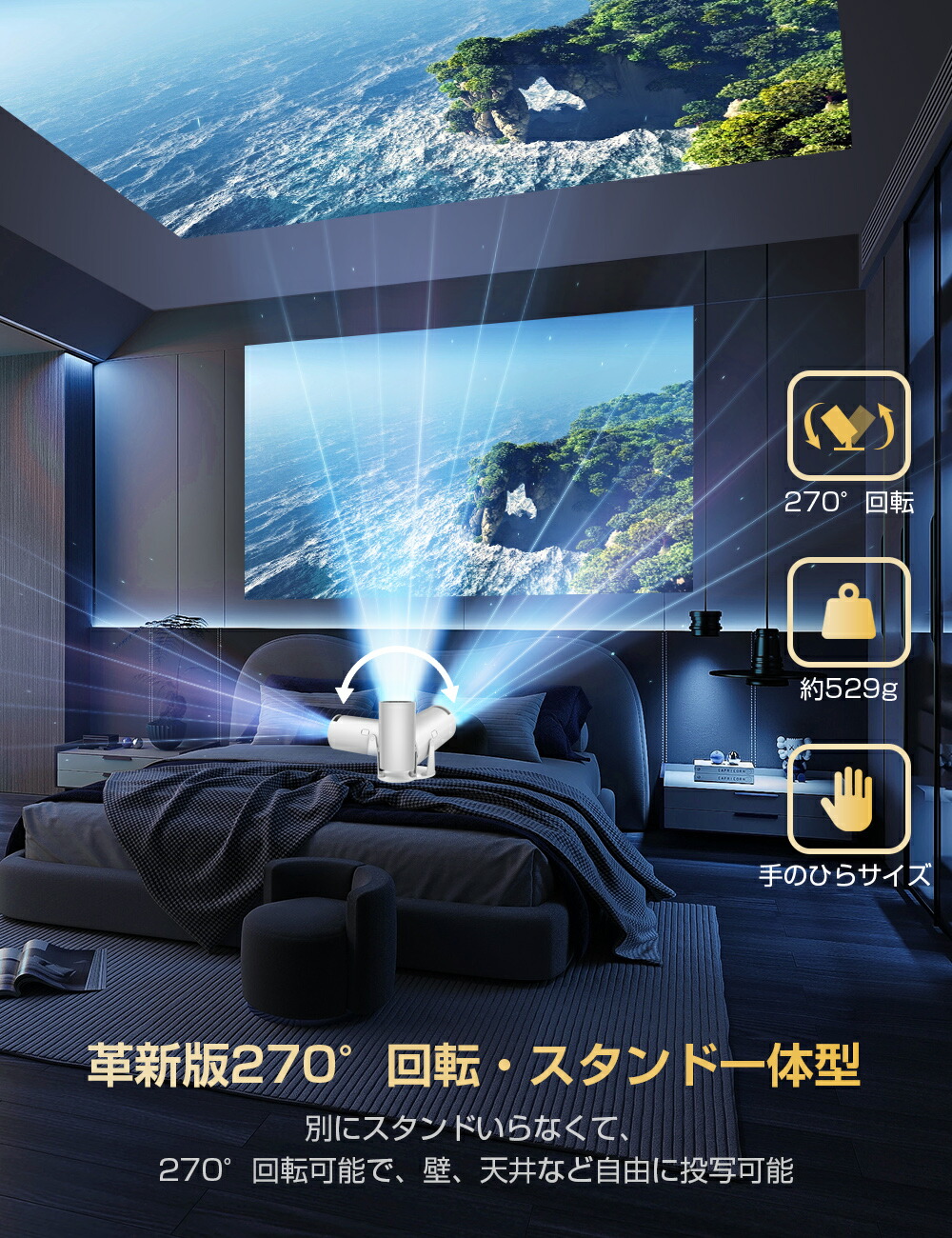 楽天市場】☆楽天1位☆プロジェクター 【3年保証！Android TV13.0搭載