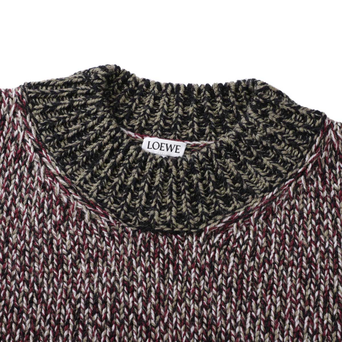 楽天市場】ロエベ LOEWE クルーネックニット マルチカラー レディース