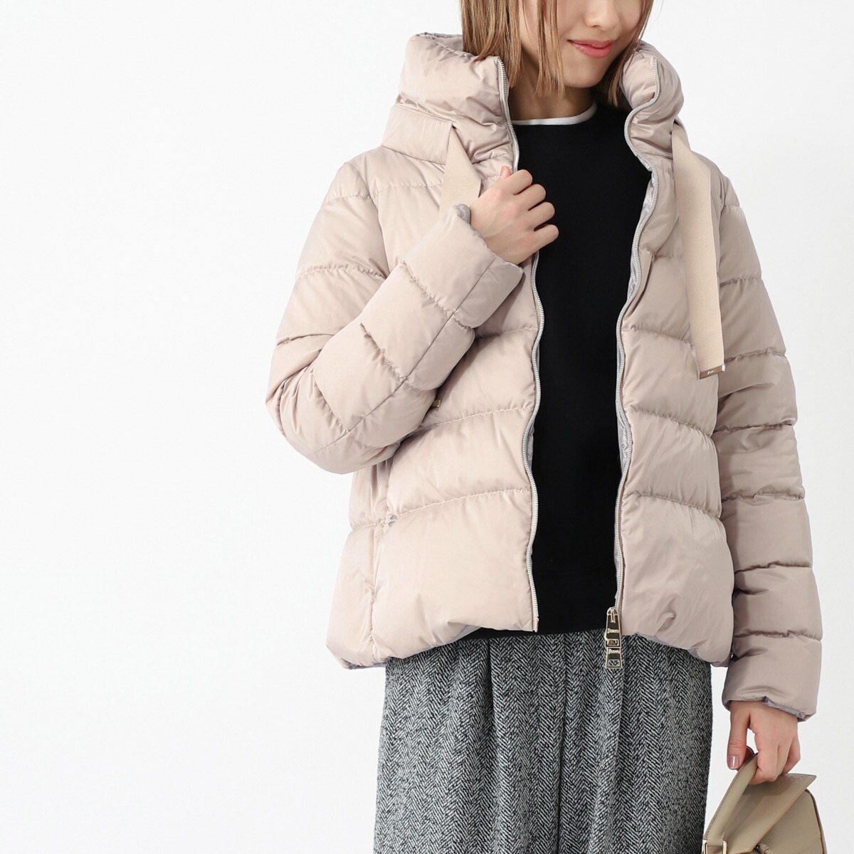 楽天市場】ヘルノ HERNO ダウンジャケット ベージュ レディース 大きい