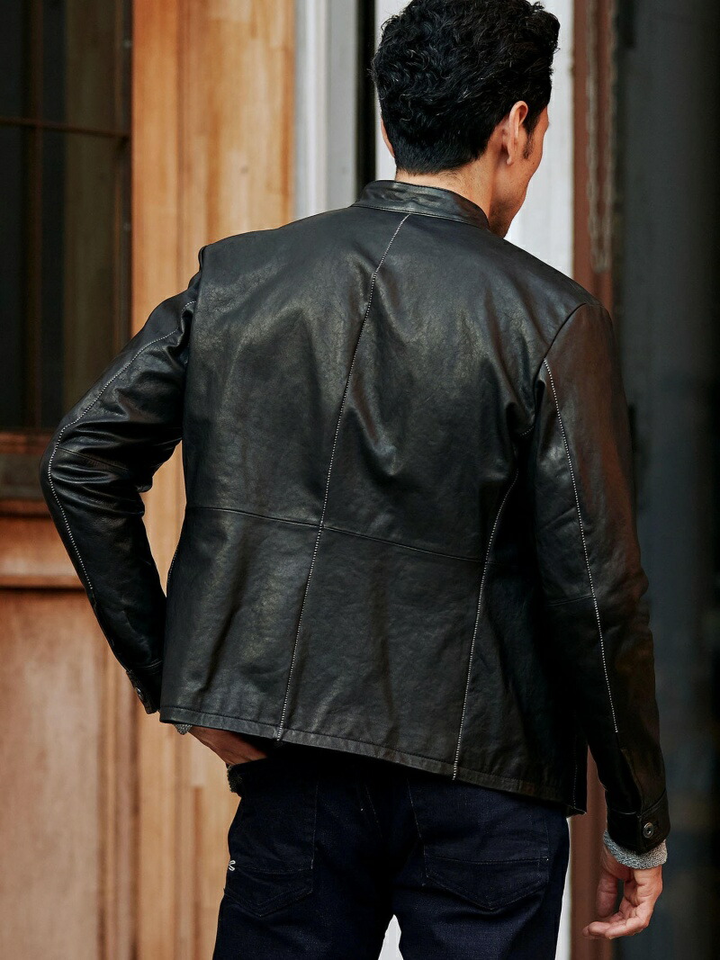 楽天市場】【SALE／50%OFF】ラムレザーシングルライダースジャケット
