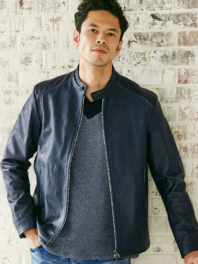 楽天市場】【SALE／50%OFF】ラムレザーシングルライダースジャケット