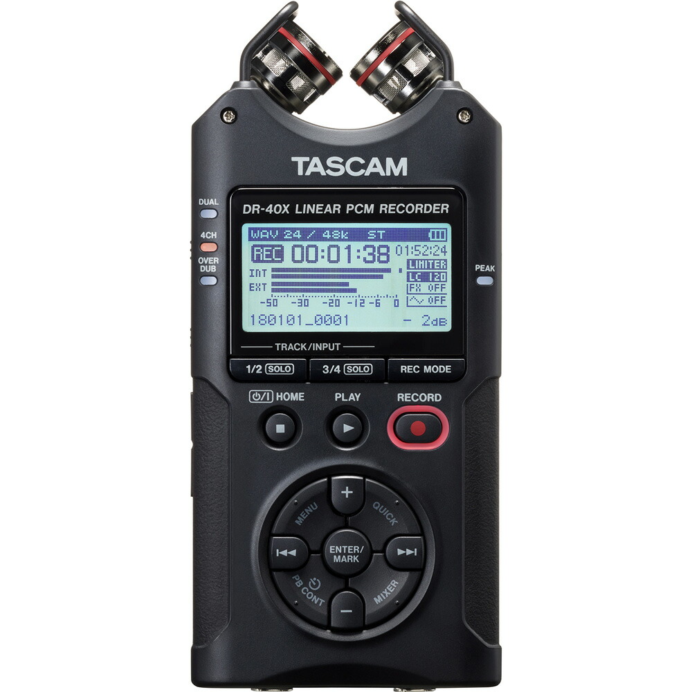 楽天市場】TASCAM DR-40X リニアPCMレコーダー + 純正ACアダプター PS