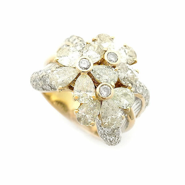 楽天市場】【緑屋質屋】ポンテヴェキオ ダイヤモンド リング フラワー