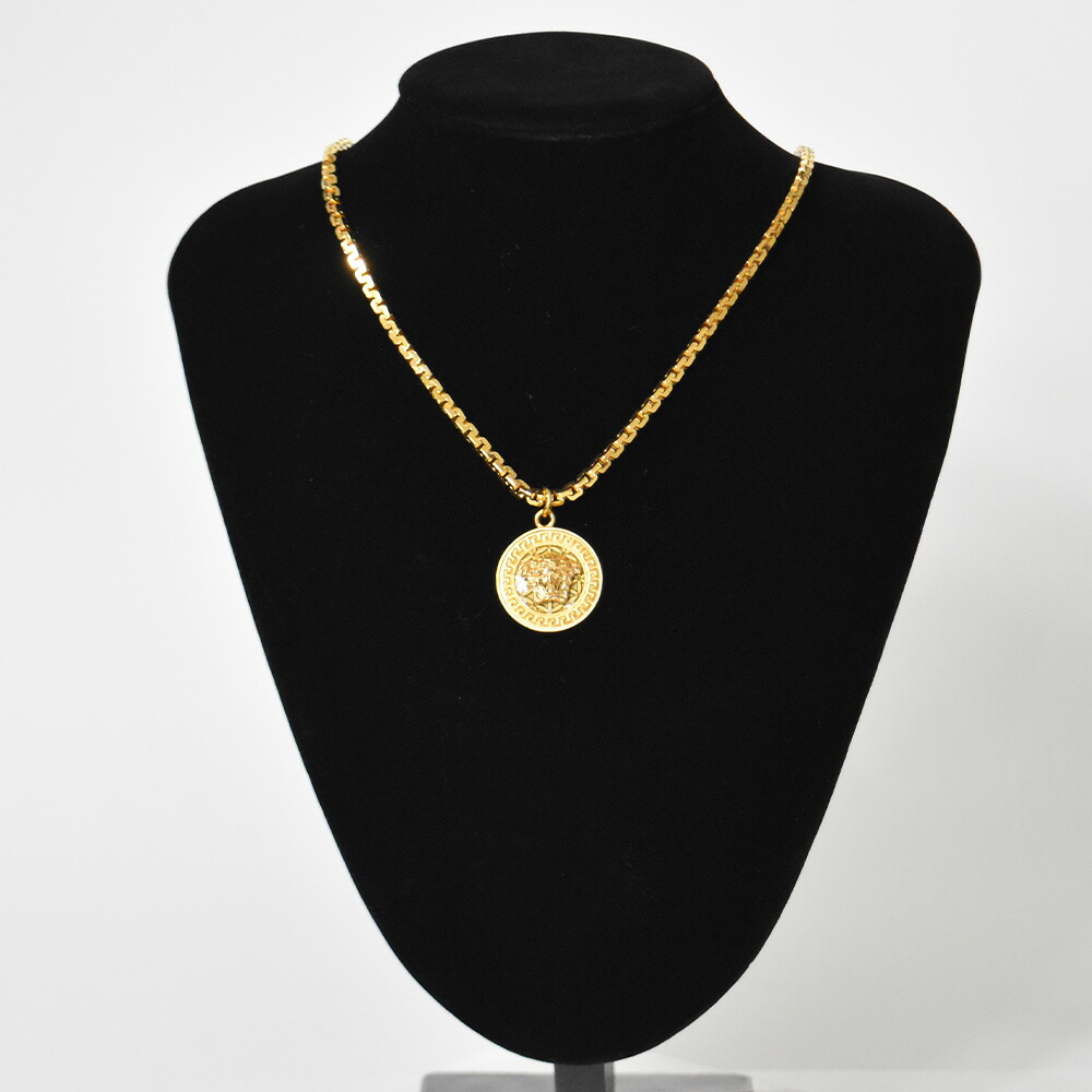 楽天市場】ヴェルサーチ ネックレス メデューサ ミニメダリオン グレカ