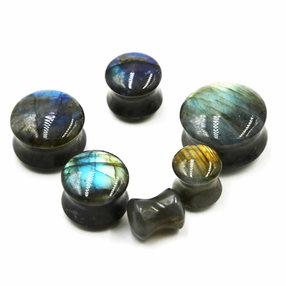 楽天市場】[0G 00G 12mm 14mm 天然石 ボディピアス] ラブラドライト