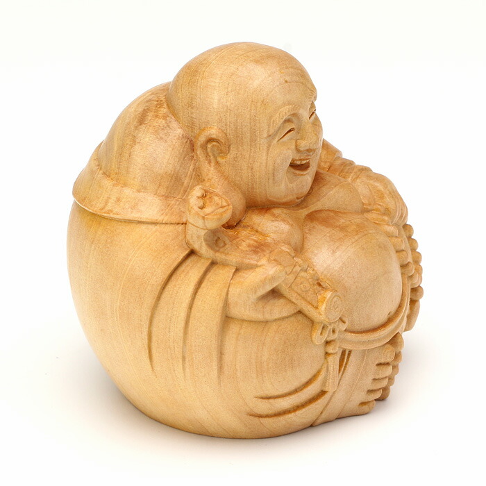 楽天市場】【 伊勢 宮忠 】【 木彫 丸布袋 No.5 】幅6.9cm 奥行き6.7cm