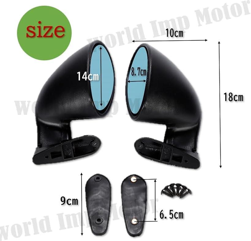 最終値下げ！当時物ビタローニ ブラックミラー 左右セット デュアル