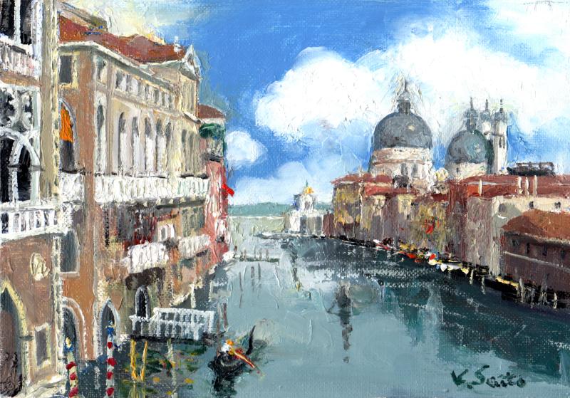絵画・額縁・油絵・前田光一・ベネチア・イタリア・F4号・美術品