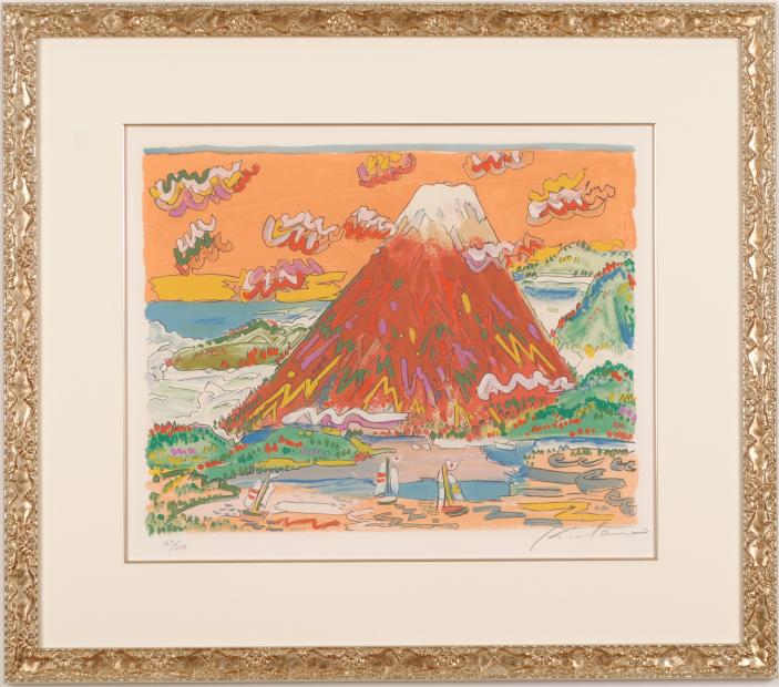 楽天市場】絹谷幸二 富士 赤富士 絵画 富士山 絵画 風景画 インテリア