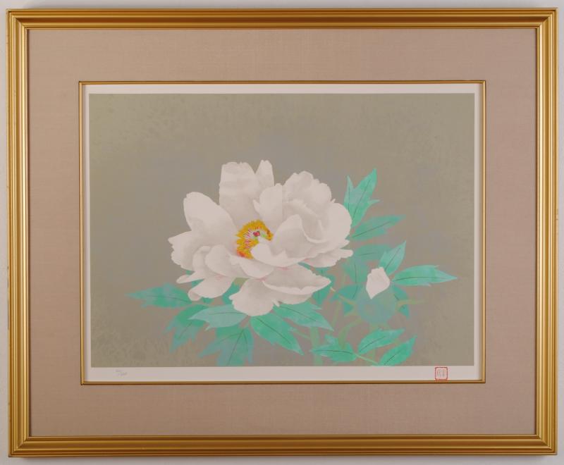 楽天市場】【作家名】山口華楊 【作品名】富貴 版画 リトグラフ 絵画