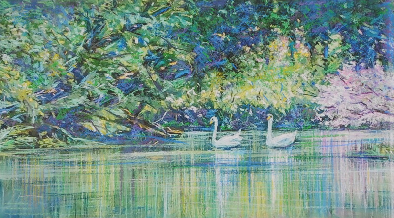 楽天市場】白鳥 絵画 鳥 絵 スウェーデン 風景画 北欧 版画 ジークレー