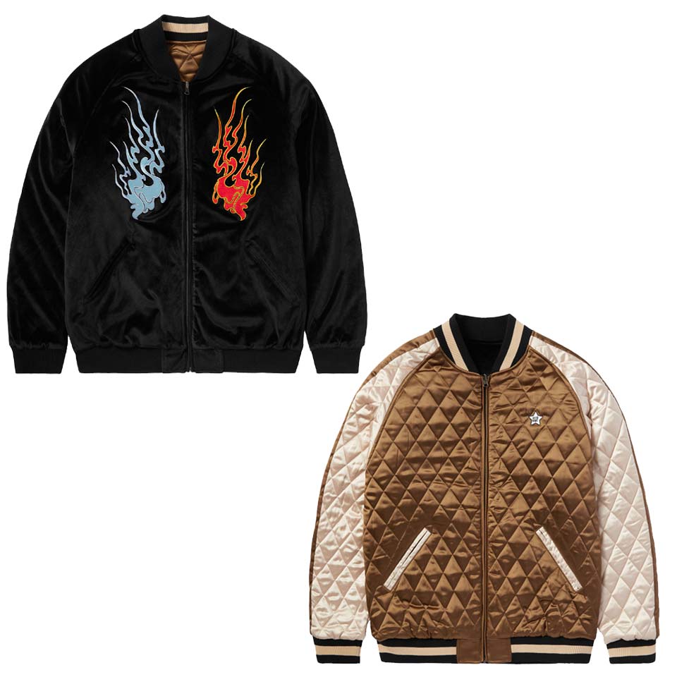 楽天市場】ハフ HUF スカジャン リバーシブルジャケット ボンバー