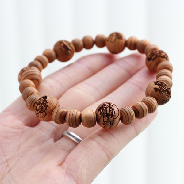 楽天市場】七福神彫り ブレスレット 屋久杉【七福神 腕輪念珠 屋久杉