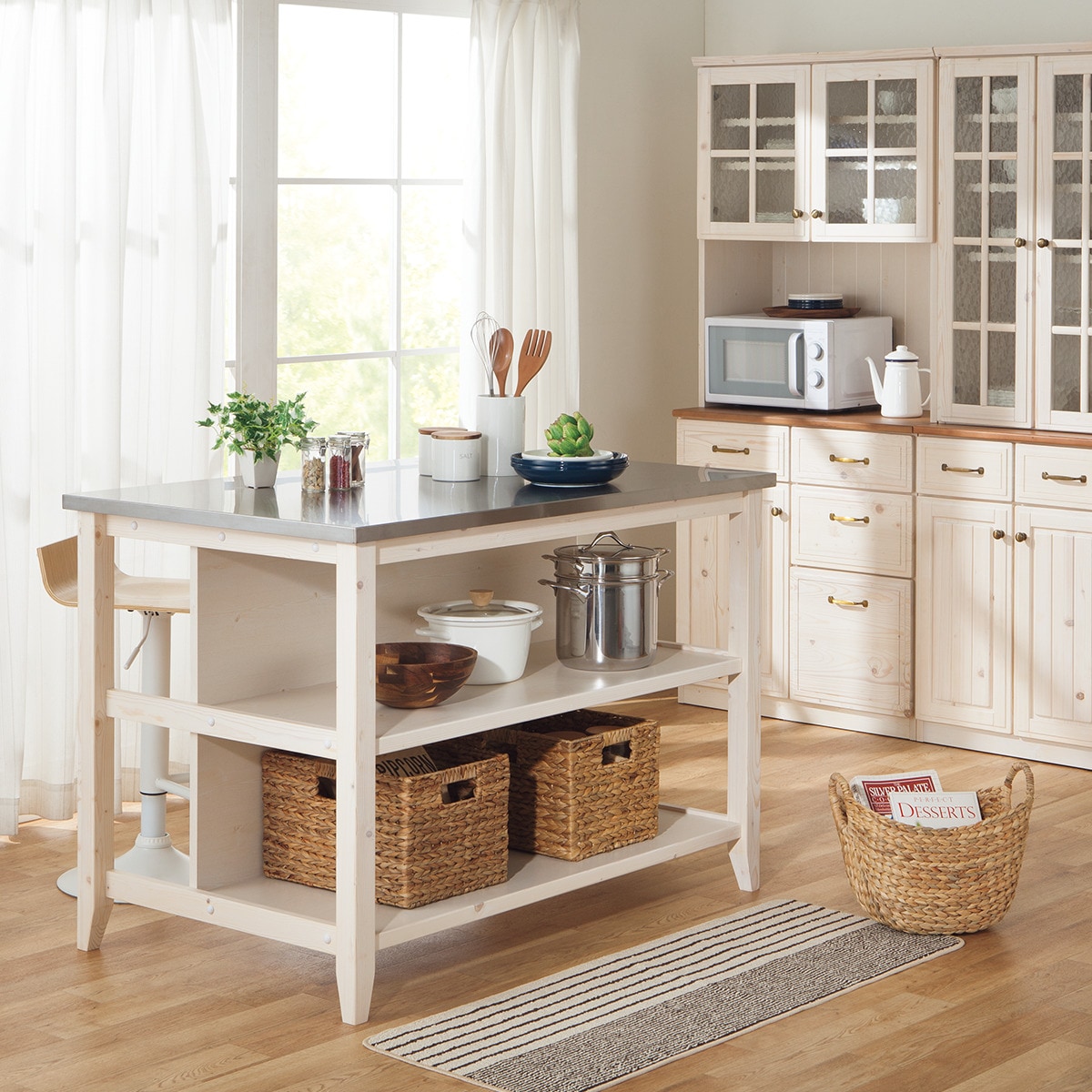 楽天市場】[幅120cm] ワークテーブル (シナモ12078WH ステン) ニトリ