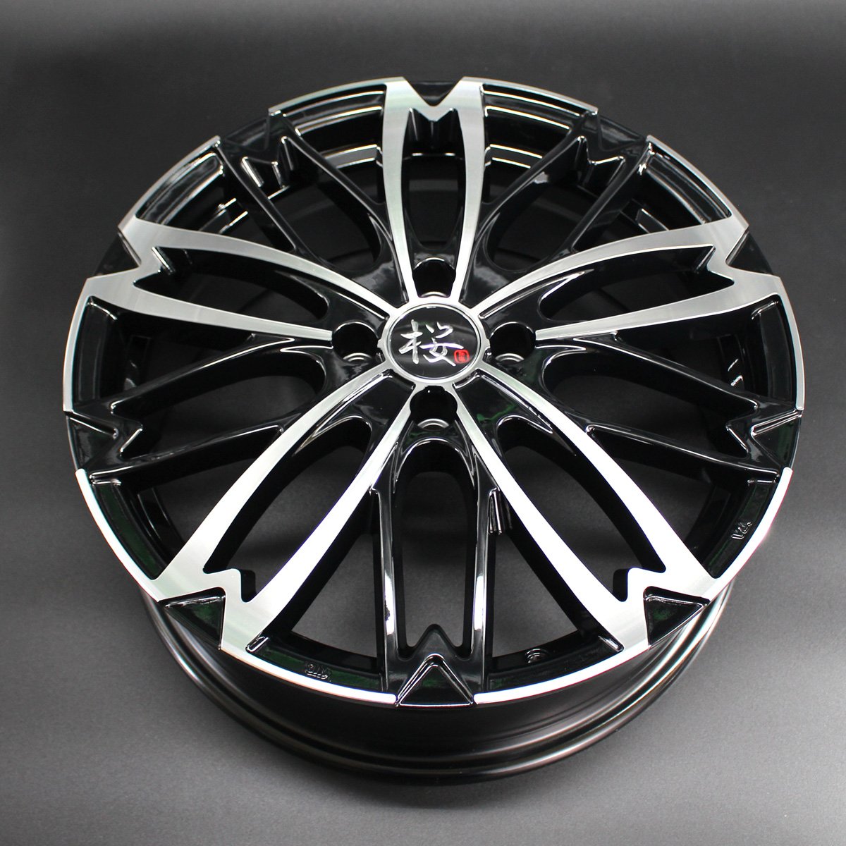 楽天市場】和道桜！5分咲！17インチ×6J 100/4H INSET40 ブラック