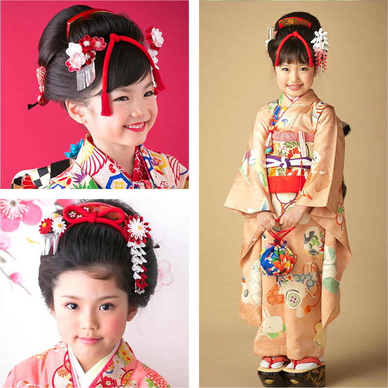 楽天市場】髪飾り 七五三 正絹ちんころ房付き 【七五三】七五三 日本髪