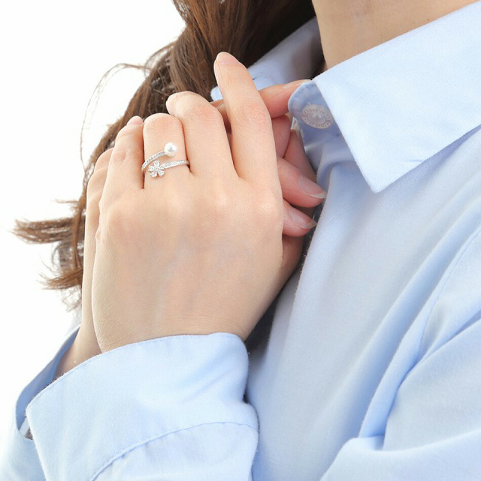 楽天市場】アコヤ 真珠 リング パール シルバー925 フリーサイズ 指輪