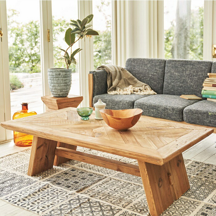 楽天市場】リビングテーブル ローテーブル 130cm 古木 古材 木製